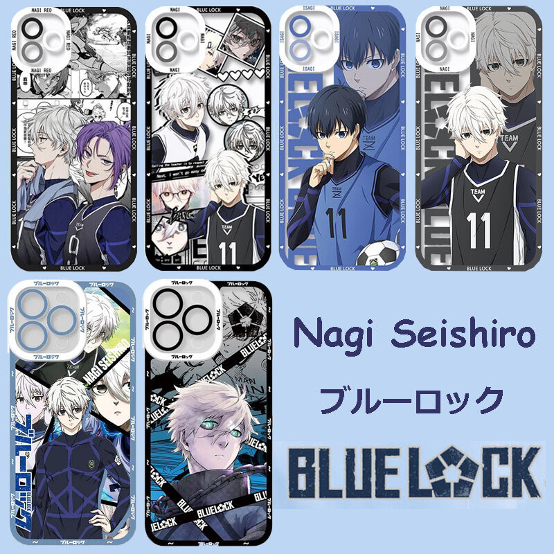 Ốp điện thoại mềm trong suốt hoạt hình Nhật Bản BLUE LOCK Nagi Seishiro cho Redmi A3 10C 12C 13C 13 12 4G 9 9C 9A 9T 9i 10A 7 10 K40 Pro A1 A2 Plus Vỏ Angel Eyes Vỏ chống sốc