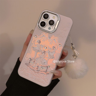 Ballerina Laser Hồng Vỏ iPhone 15 14 13 12 11 Pro Max 14 15 Plus Apple iPhone Case có dây đeo tóc Y2K Girl