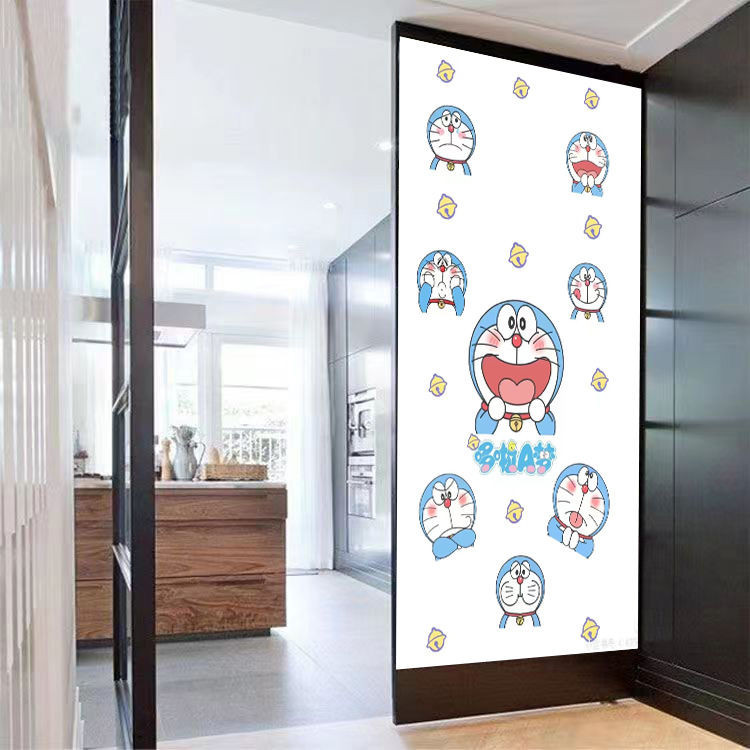 Phim Hoạt Hình Dán Cửa Sổ Phim Chống chói Trong Suốt Opaque Doremon Phòng Tắm Phòng Ngủ Hoa Văn Kính 6.4