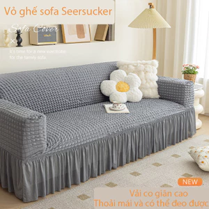 1/2/3/4 chỗ ngồi vỏ ghế sofa seersucker，Vỏ ghế sofa, ga bọc ghế sofa vải ô，Ghế sofa bọc，đệm ghế sofa đàn hồi
