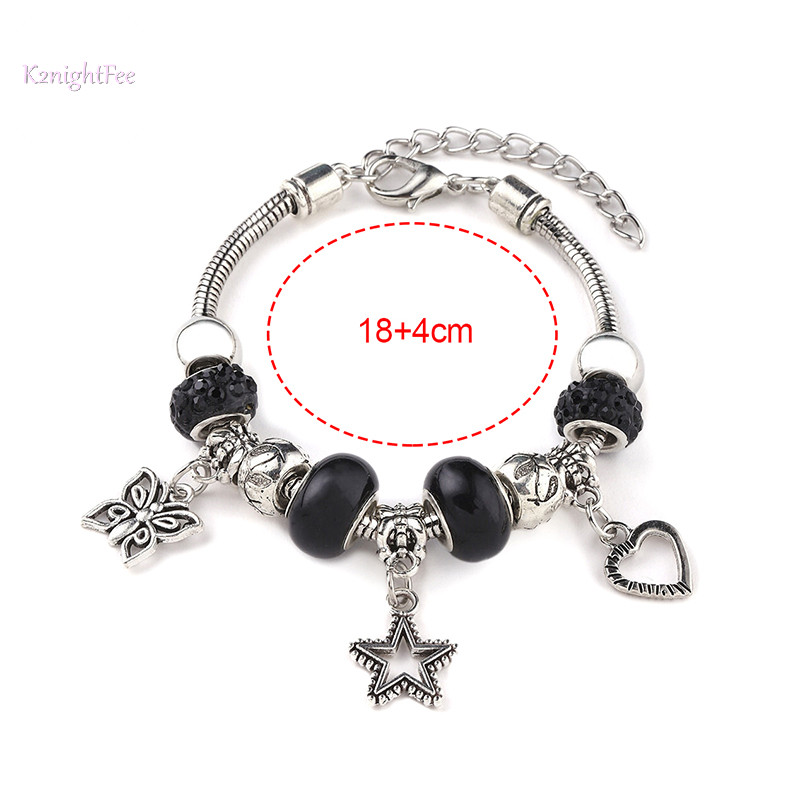 K2nightfee Boho Ngôi Sao Trái Tim Pandent Đính Hạt Vòng Tay Nữ Trang Sức Vòng Tay Có Thể Điều Chỉnh Mở Đầu VN Phụ Kiện Trang Sức Thời Trang