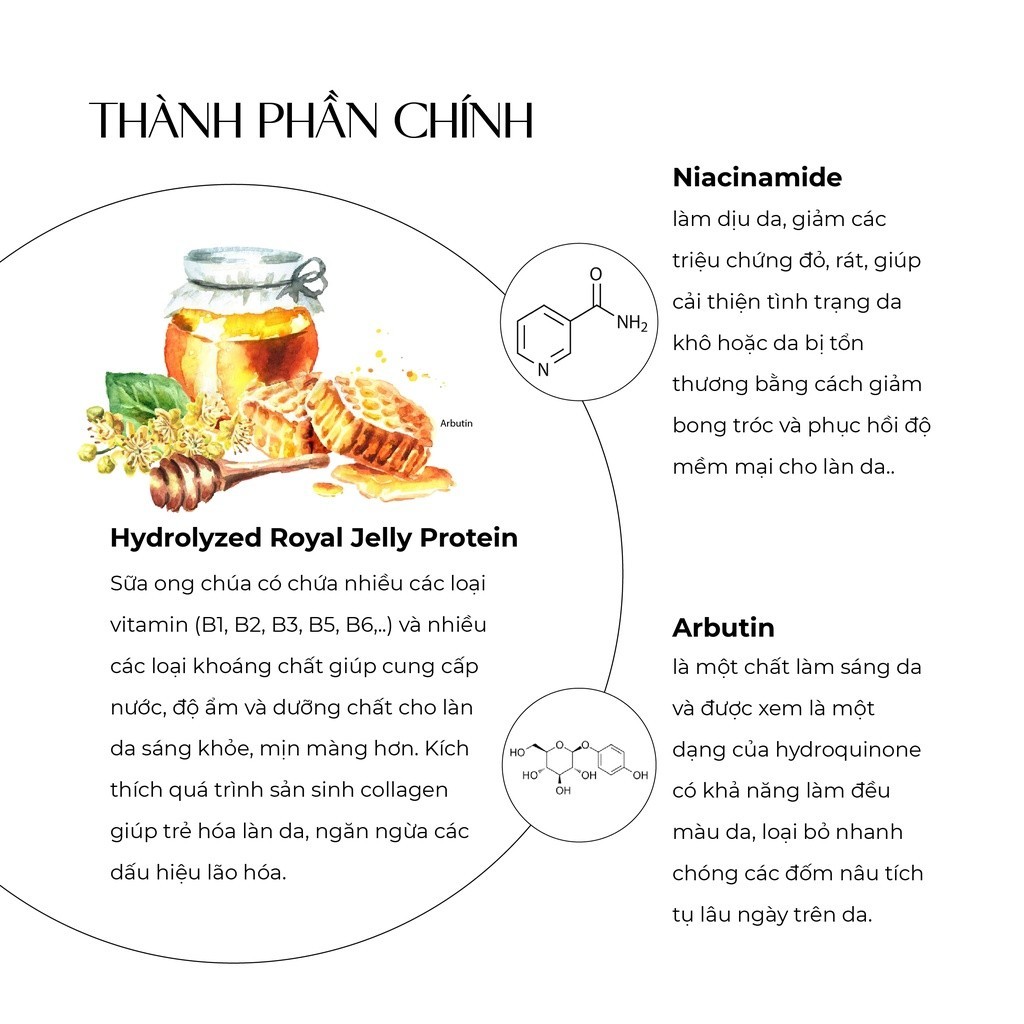 (Thử 5g) Kem dưỡng trắng da mặt chiết xuất sữa ong chúa Truesky Whitening Face Cream 20g