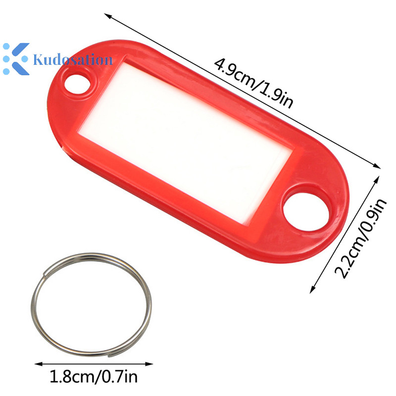 Kudosation 50 Chiếc Móc Khóa Nhiều Màu Sắc Thẻ Chìa Khóa Nhãn ID Tên TEL Số Bút Đánh Dấu Thẻ Hành Lý