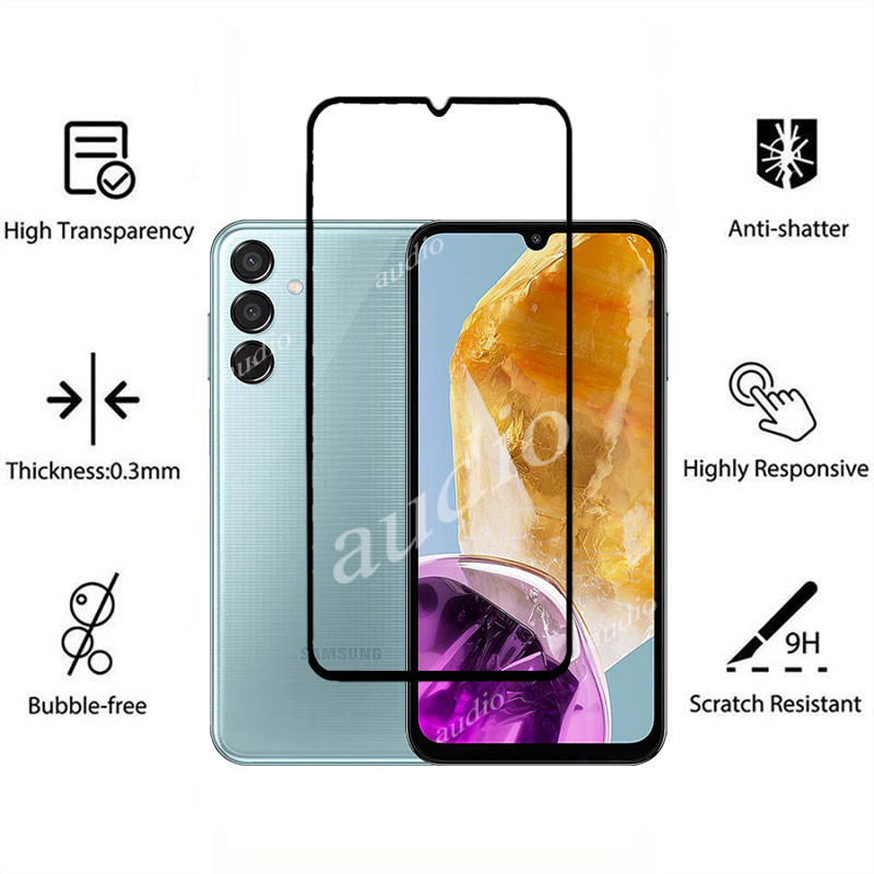 3 Kính Cường Lực Cho Samsung Galaxy M15 M35 M55 4G 5G 2024 Bảo Vệ Màn Hình Điện Thoại Vỏ Kính Bảo Vệ Phim Cho Samsung M15 M35 M55 SamsungM55 5G 4G 9H HD Chống Trầy Xước