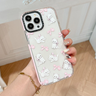 Ốp Điện Thoại Mèo Hồng Cho iPhone 17 Pro Max 16 Plus 15 14 13 12 11 Ốp Lưng Bảo Vệ Toàn Diện Chống Sốc Bảo Vệ Bìa Mềm