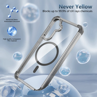 Dành Cho Samsung S23 FE Ốp Lưng Trong Suốt Từ Tính Chống Sốc Quân Sự Cấp Bảo Vệ Không Khí Góc Mỏng Vỏ Điện Thoại