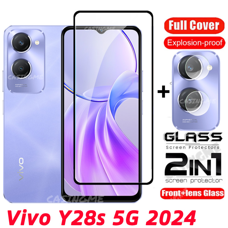 Vivo Y28s 5G 2024 2in1 Phim bảo vệ màn hình Điện thoại trong suốt Bảo vệ màn hình cho Vivo Y28s Y28 Y18 VivoY28S S Y 28S 4G 5G 2024 Kính cường lực Ống kính máy ảnh
