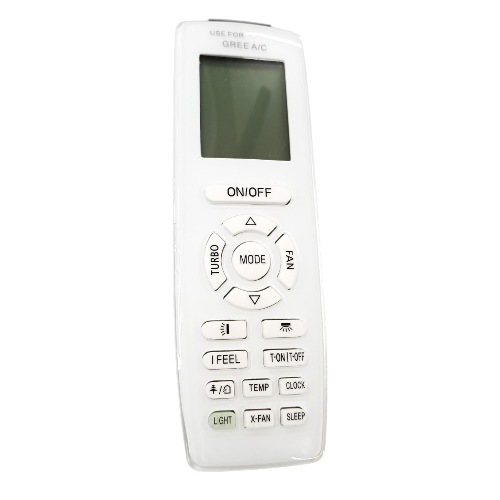 Điều khiển remote từ xa điều hòa gree FAN mẫu dài mặt trắng - tặng pin