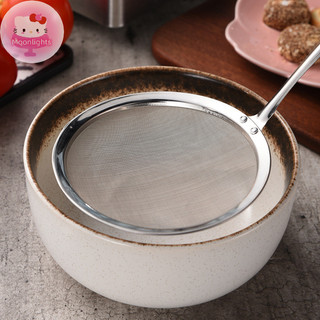 Moonlights Tay cầm dài bằng thép không gỉ Muỗng lọc dầu lưới mịn Dụng cụ nhà bếp EN