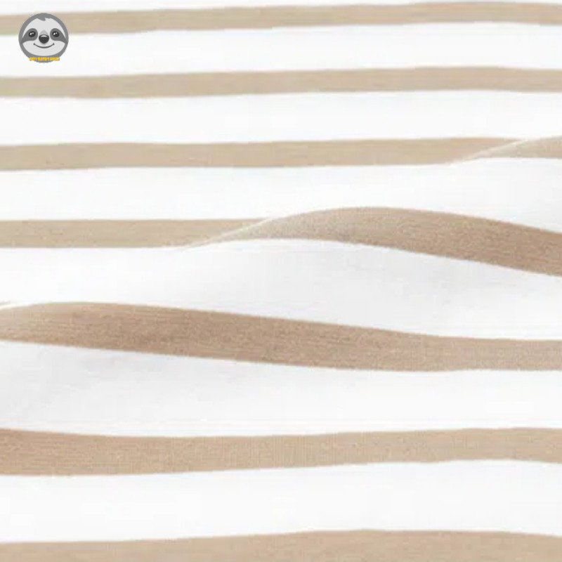 Phong cách Nhật Bản Muji Style / Bộ đồ ngồi ngắn tay Tianzhu Cotton liền mạch / Bộ đồ ngủ Cotton sọc nguyên chất / Bộ đồ ngủ cặp đôi thoáng khí