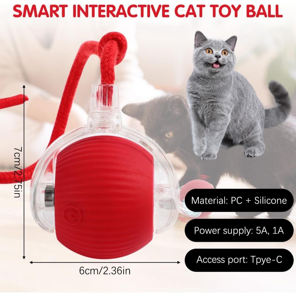 Pet Toy Bóng Bông Cho Mèo Cún Con Lăn Tự Chơi Giải Sầu Bóng Có Chuông Bên Trong