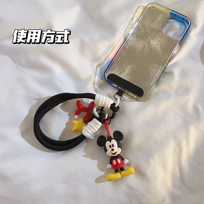 Điện thoại di động Mickey dễ thương chống mất và chống rơi dây treo phổ thông