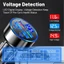 Bộ sạc xe hơi USB C đa cổng 6 trong 1 MOON có màn hình kỹ thuật số để sạc nhanh điện thoại