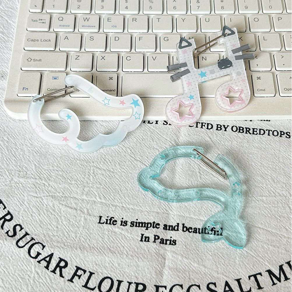 Móc Khóa Ba Lô Mặt Dây Chuyền Sổ Tay Trang Trí Quà Tặng Carabiner Túi Quyến Rũ Acrylic Minh Họa Nữ Trang Trí INS Ban Đầu Dễ Thương Lều Hàn Quốc