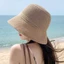 Mũ xô YRBWD, Mũ chống nắng gấp chống tia cực tím, Mũ đi biển chống nắng dệt kim thoáng khí Thể thao ngoài trời