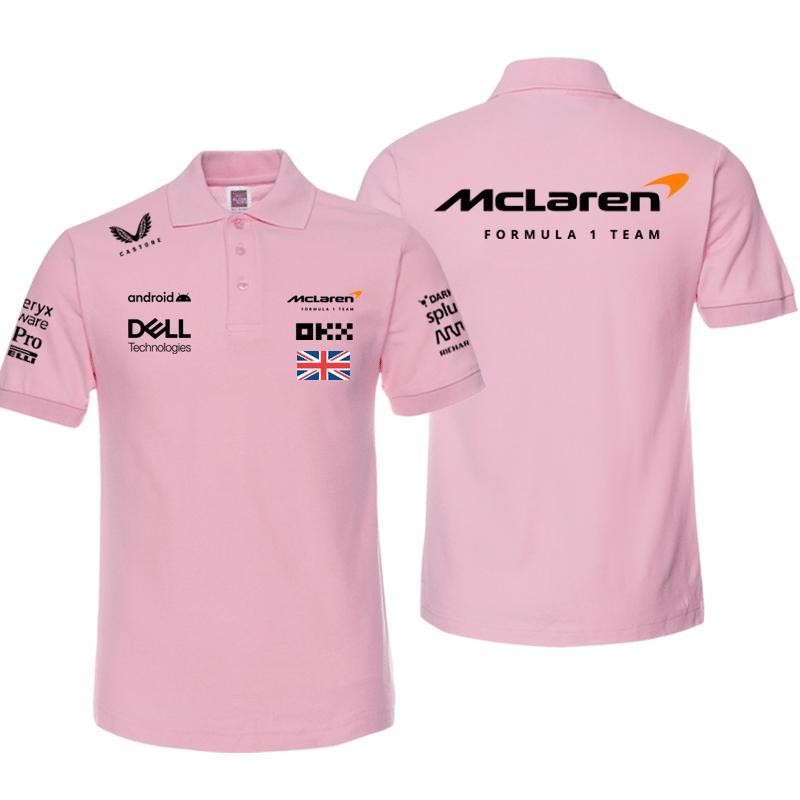 Áo Sơ Mi Nam POLO Có Thể Tùy Chỉnh Đua Xe F1 Công Thức McLoyn Đồng Phục Mùa Hè Mỹ Cotton Nguyên Chất Slim-fit Áo Thun Nặng Áo Thun Nam