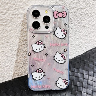 Ốp lưng iPhone họa tiết Hello Kitty vui vẻ, dành cho iPhone 16/15/14/13/11 Pro Max/XR/XS Max