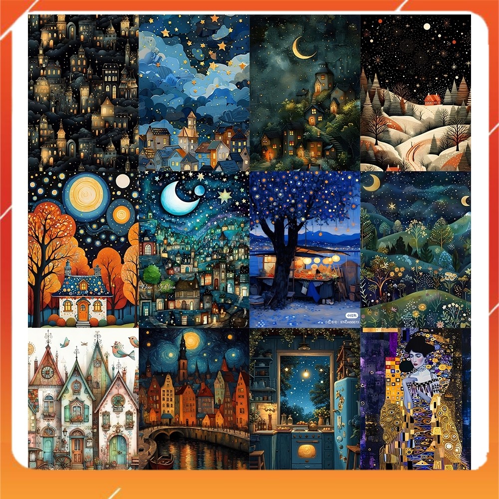 [DECAL] A5 In Màu - Set 50 Tờ Poster Giấy Dán Tường - HÌNH ẢNH NGHỀ THUẬT ART - Decor Trang Trí Nhà | MS: 111535