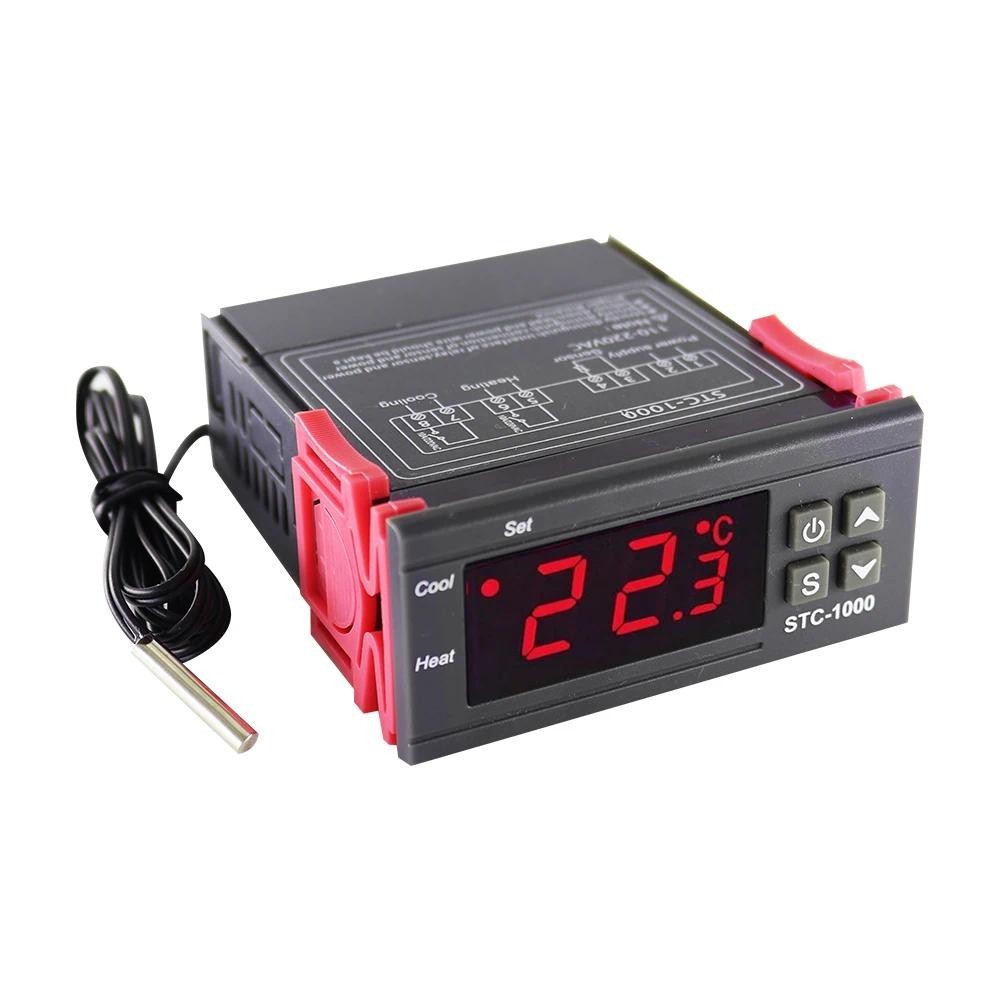 [Cổ phiếu địa phương] STC-1000 110-220V Nhiệt độ kỹ thuật số thông minh Bộ điều khiển nhiệt độ kỹ thuật số Bộ điều chỉnh nhiệt độ cho máy ấp trứng Hẹn giờ Bộ quạt thổi cảm biến