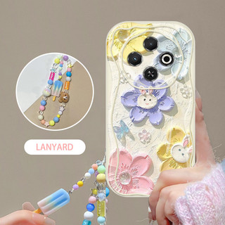 Ốp Điện Thoại YBD Cho Tecno Spark 30C Spark 30 4G Kl5 Kl5n Kl6 Sáng Tạo Tranh Sơn Dầu Sstyle Vỏ Mềm Có Vòng Tay