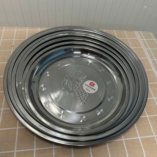 Combo 2 Khay tròn inox chùm nho có đủ cỡ dùng cho gia đình quán ăn tiện dụng  - Phương Trang