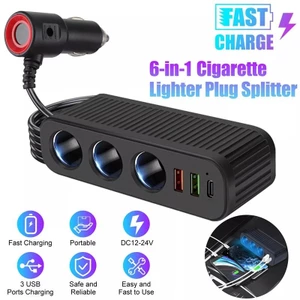 Tmoy Sạc Xe Hơi Cho Điện Thoại 120W Cắm Và Chạy Bộ Sạc Bộ Chia Sạc Bảo Vệ Quá Sạc Bộ Chuyển Đổi PD QC3.0 Sạc Xe Hơi TCS