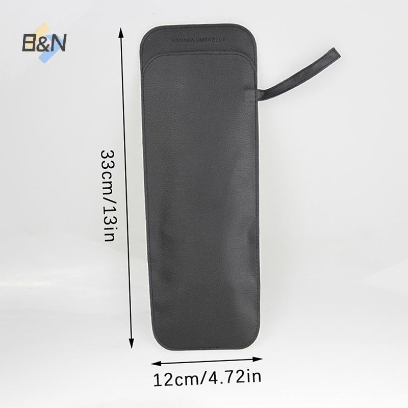 B & N Da Đen Ô Bao Da Ô Di Động Chống Thấm Nước Ô Lưu Trữ Túi Ô Dù Túi Di Động Bao Da.