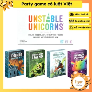 Boardgame Cardgame Unstable Unicorns Tiếng Anh bộ mở rộng Uncut Dragon Rainbow NSFW Legend Tigar