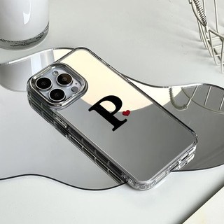 Ốp điện thoại bảng chữ cái "P" "K" cho iPhone 16 / 15 / 14 / 13 / 12 / 11 / PRO MAX / MINI / PLUS / X / XR vỏ bảo vệ lỗ lớn chống rơi và chống sốc