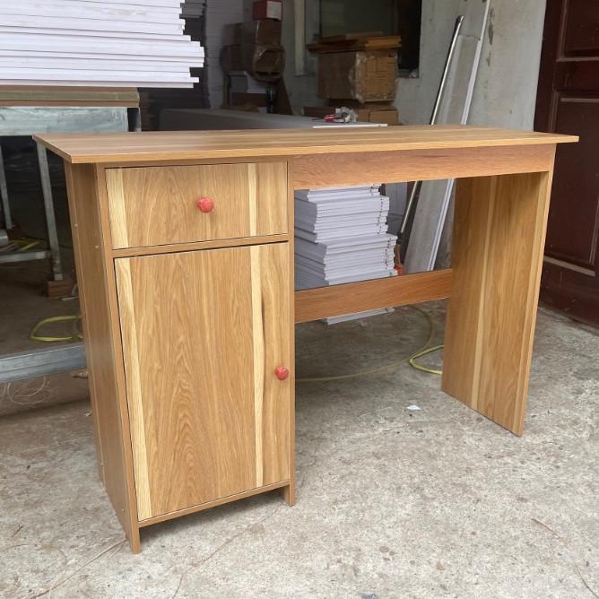 Bàn học, Bàn Làm Việc Gỗ 100x40cm có 2 ngăn tủ hàng chuẩn kích thước, gỗ mdf