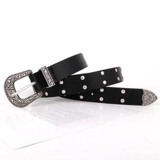 Thắt lưng NOOKSTORY punk cổ điển, phong cách gothic, chất liệu da PU thời trang