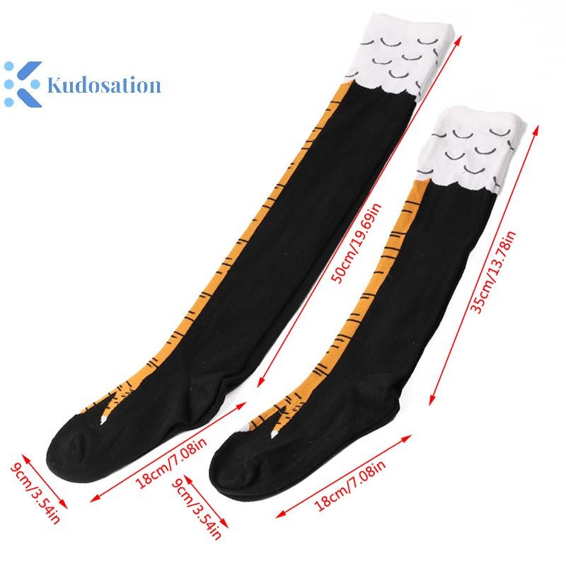 Kudosation 1 Đôi Chân Gà Tất Đùi Cao Vớ Dài Đầu Gối Chân Gà Tất Chân Cao Tất Ngộ nghĩnh Chân Gà Tất