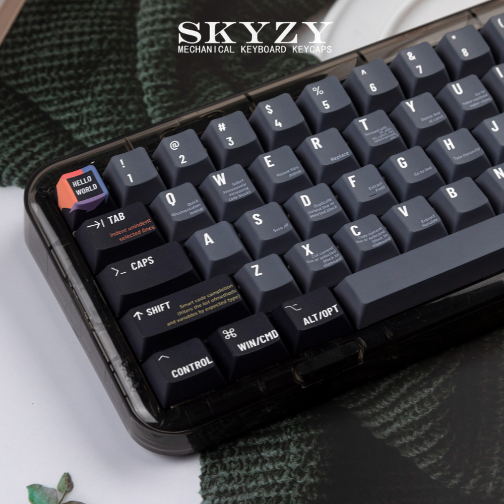 Lập trình viên tối Keycaps Cherry Profile Black Programmer PBT Dye Sub ...