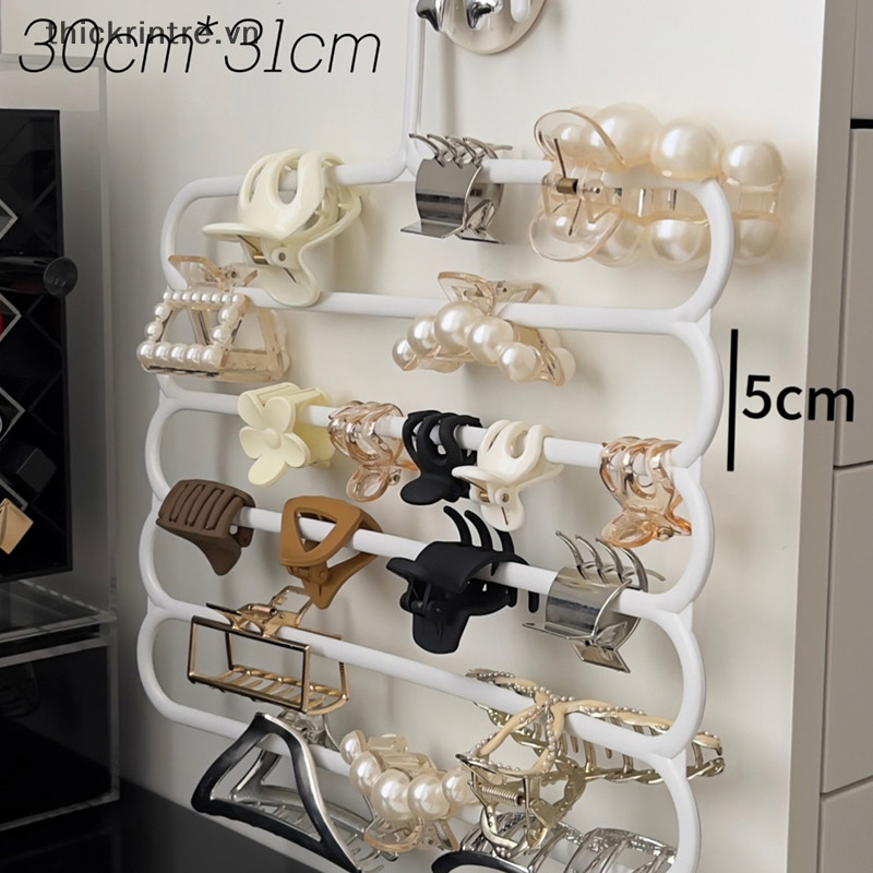THI Vuốt Tóc Giá Để Đồ Tổ Chức Dung Tích Lớn Giá Đỡ Treo Tường Kẹp Tóc Móc Treo Không Gian al Giá Để Đồ VN