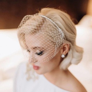 Vỏ bọc mặt lưới và băng đô che mặt Birdcage, phù hợp cho tiệc cưới và sân khấu