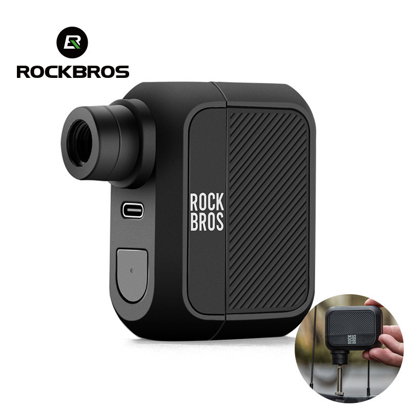RockBros Bơm Xe Đạp 100PSI - Máy Bơm Mini Điện Dành Cho Xe Đạp Đường Bộ & MTB