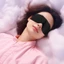 OLVIDO Soft Blackout Sleep, Sleep Concise Sleeping Eye, Blackout Thoáng Khí Ear-hanging Type Cotton Filled Sleeping
