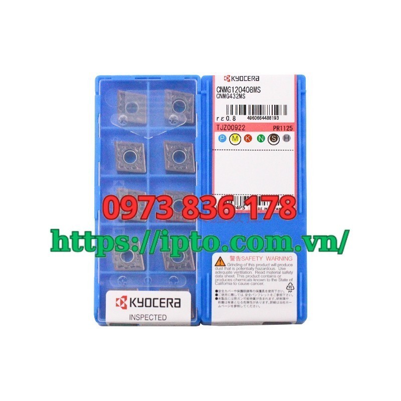thumbnail interactive-video image 1 of 10pcs Kyocera CNC Inserts CCMT09T304GK PR1125 – New In Box, Chipsgate 1 of 2