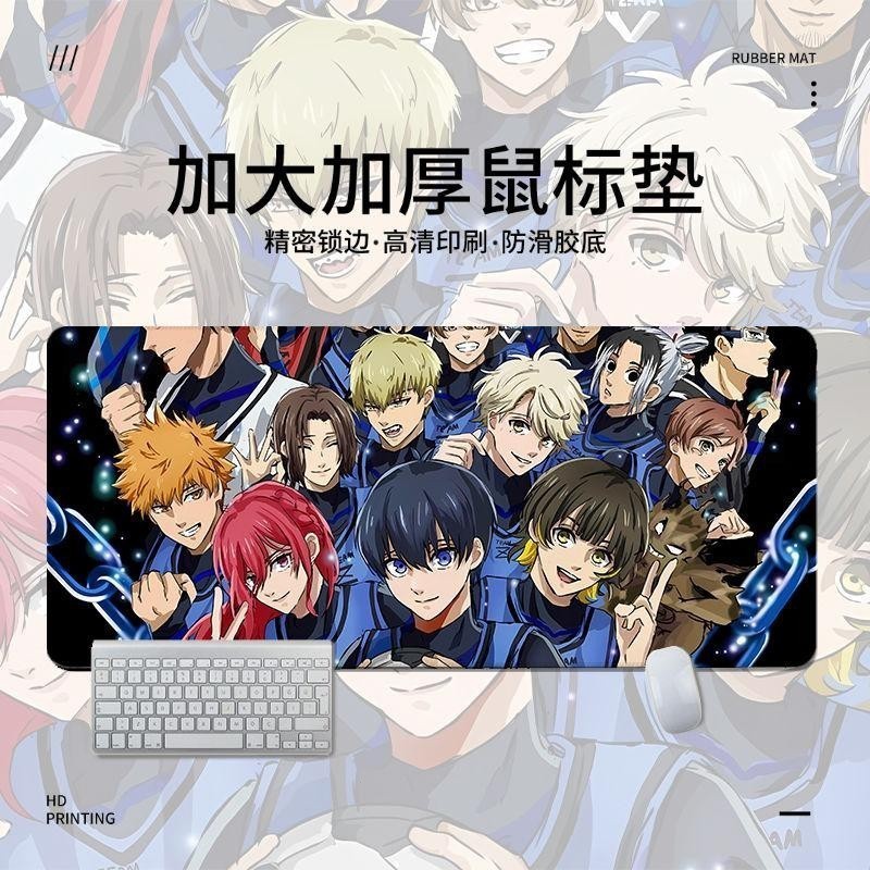 Miếng Lót Chuột Anime Blue Lock Itoshi Rin Yoichi Isagi Cực Lớn Dày Bàn Phím Máy Tính Để Bàn Thảm Trang Trí Bàn Học Sinh Cho Quạt ACG