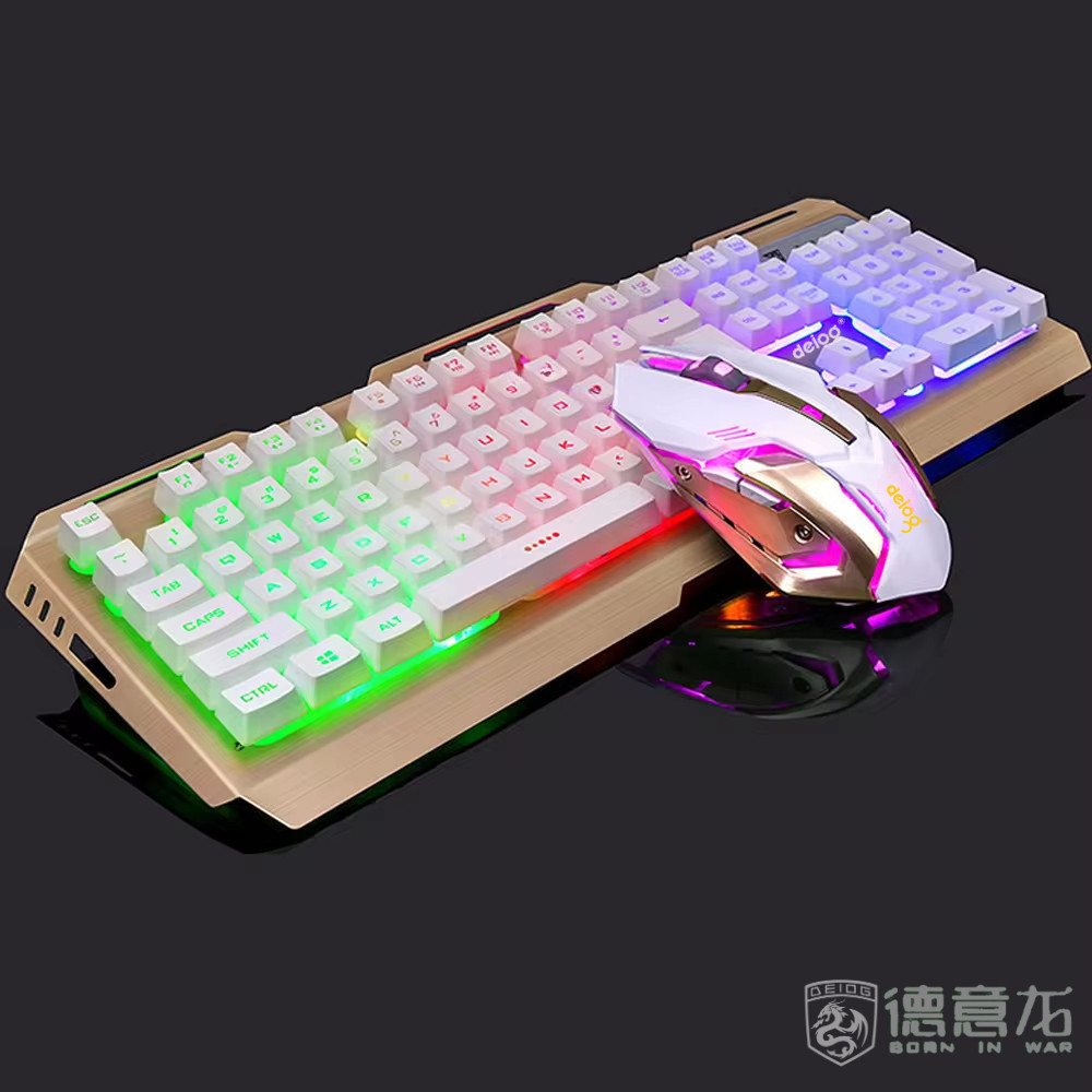 Combo bàn phím chuột có dây gaming chính hãng Deiog M313 Led 7 màu giả cơ 3600 DPI cao cấp 2026