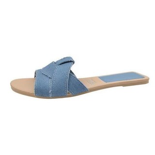 ZA Xuyên Biên Giới Size Lớn 2024 Mùa Hè Dép Nữ Ngoại Thương Cross Flat Dép Đơn Giản Phù Hợp Với