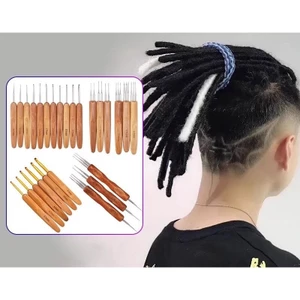 Cây Móc Sợi Bằng Thép Không Gỉ, Cán Gỗ Nhiều Size Tiện Dụng, Dùng Tạo Kiểu Tóc Dreadlock QiQiShop