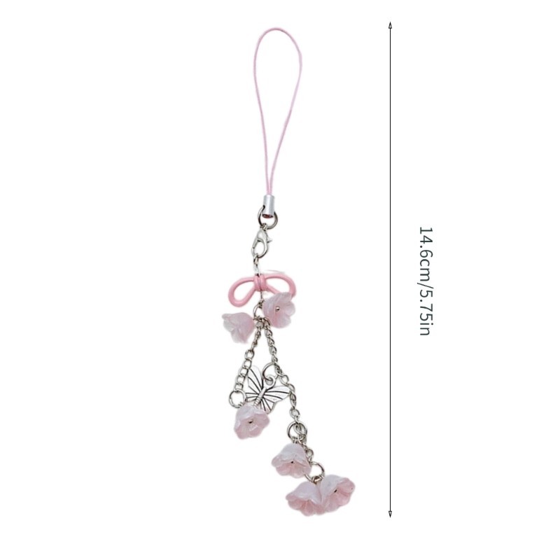 Bang Flower Phone Charm Lilys of the Valley Camera Mặt dây chuyền Túi thời trang Phụ kiện