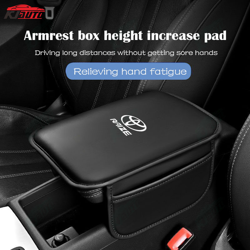 Toyota Gr Thể Thao Da Tay Hộp Bảo Vệ Miếng Lót Nhớ Cotton Tăng Cường Miếng Lót Tay Trung Tâm Vỏ Bảo Vệ Trang Trí Ô Tô Phụ Kiện Cho Trd Veloz Raize Vios Avanza Innova