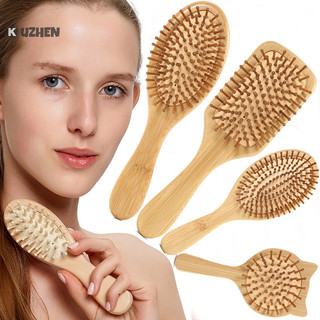 Kuzhen Tre Bàn Chải Tóc Massage Lược Da Đầu Máy Mát Xa Cho Tóc Tăng Trưởng Chống Tĩnh Điện Thẳng Bàn Chải Mềm Râu Bé NÓNG