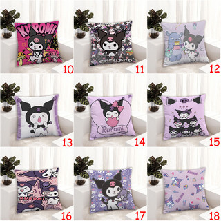 Sanrio Phim Hoạt Hình Kuromi Vuông Vỏ Gối Sofa Polyester In Một Mặt Gối Phòng Khách Trang Trí Nhà (Không Có Gối)