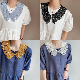 [Gazi1] Áo Sơ Mi Nữ Ngọt Ngào Búp Bê Có Thể Tháo Rời Cổ Giả Rỗng Ren Hoa Xù Viền Cổ Giả Người Phụ Nữ Cổ Áo Giả Khăn Choàng Boutique