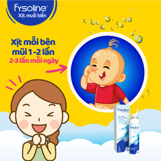 [HSD 9.2027] Dung dịch xịt mũi nước muối biển đẳng trương trẻ em Fysoline Isotonic Spray (Pháp