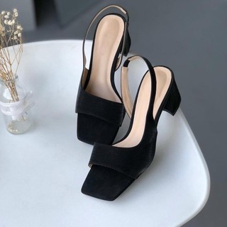 Giày sandal cao gót hở mũi gót vuông 5P 4 màu Xinh Xắn và tôn dáng Kho Xưởng Bánh Bèo mã SDXuoc Nữ Shoes đi rất êm chân