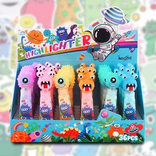 Bút Đánh Dấu, Highlight, Dạ Quang Hình Quái Vật - Giao Ngẫu Nhiên